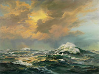 Seascape Painting, Shirley Bickel Evans