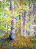 Forest pastel painting